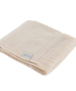 Guest Towel 30X50 Cm 100% Cotton With Ruffles  - Natural