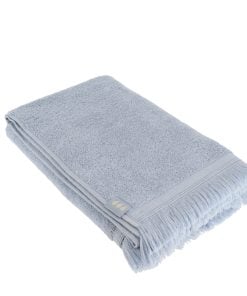 Toilet Towel 70X130 Cm 100% Cotton With  Ruffles  - Clear Blue