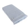 Bath Towel 90X150 Cm 100% Cotton With Ruffles - Clear Blue