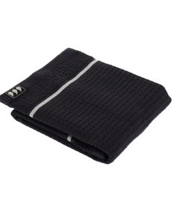 Guest Towel 30X50 Cm 100% Cotton Waffle Finish - Black
