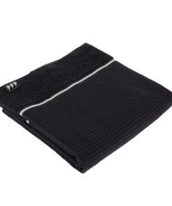 Hand Towel 50X90 Cm 100% Cotton Waffle Finish - Black
