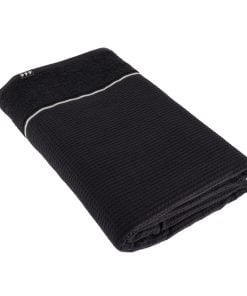 Bath Towel 90X150 Cm 100% Cotton Waffle Finish - Black