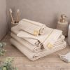 Set Of 2 Gloves 15X21Cm 100% Cotton Waffle Finish - Beige