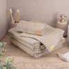 Bath Towel 90X150 Cm 100% Cotton With Ruffles - Taupe