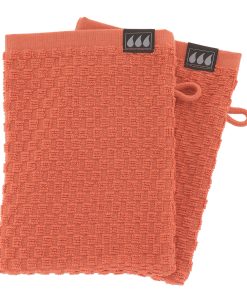 Set Of 2 Gloves 15X21Cm 100% Cotton Checkered Style - Sienna