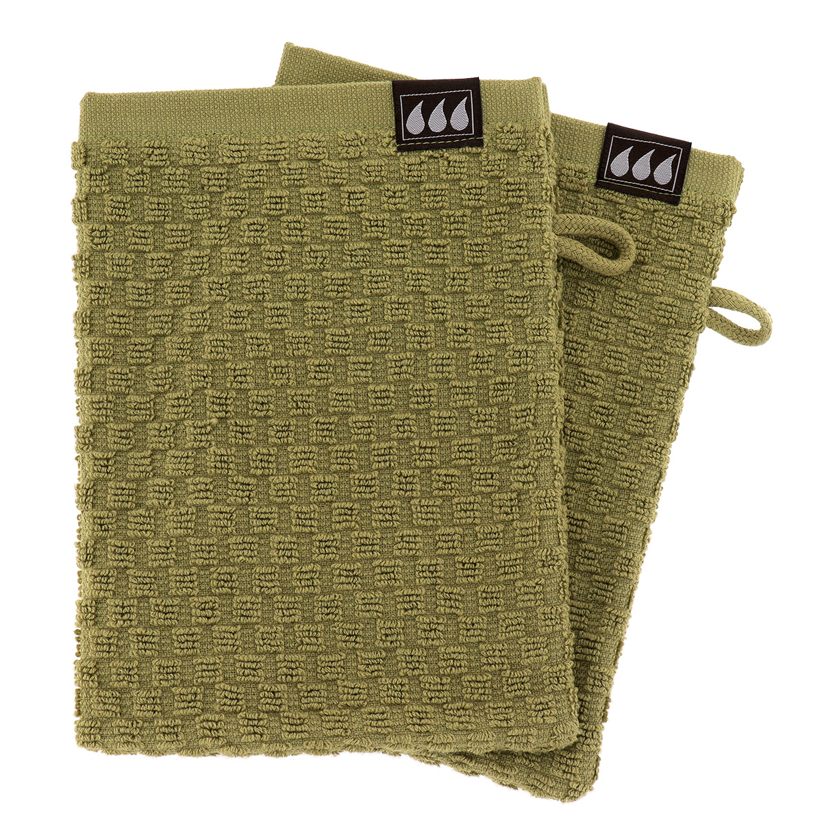 Set Of 2 Gloves 15X21Cm 100% Cotton Checkered Style - Olive Green Set Of 2 Gloves 15X21Cm 100% Cotton Checkered Style - Olive Green