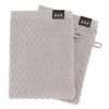 Set Of 2 Gloves 15X21Cm 100% Cotton Checkered Style -Grege