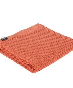 Towel 50 X 90 Cm 100% Cotton Checkered Style - Sienna