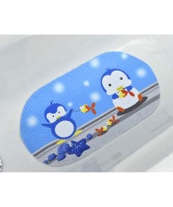 Pvc/Polyester Prnted Bath Mat Penguin 69X39 Cm - Childish