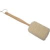 Ramie/Sponge Mesh Bath Sponge With Wood Handle - Natural