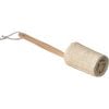 Body Exfoliating Brush In Loofah With Wooden Handle - Natural