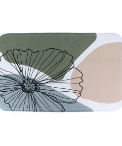 Printed Microfiber Mat 45X75 Cm - Flowers