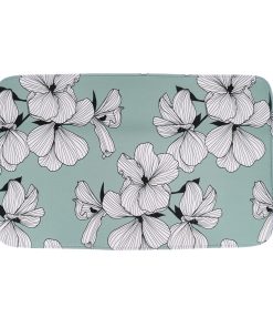 Printed Microfiber Mat 45X75 Cm - Green Ecrin