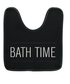 Printed Microfiber Toilet Mat 45X50 Cm - Black Neo Retro