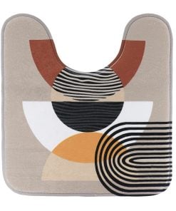 Printed Microfiber Toilet Mat 45X50 Cm - Trendy