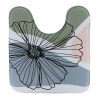 Printed Microfiber Toilet Mat 45X50 Cm - Flowers