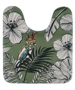 Printed Microfiber Toilet Mat 45X50 Cm - Khaki Jungle Fever
