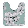 Printed Microfiber Toilet Mat 45X50 Cm -Green Ecrin