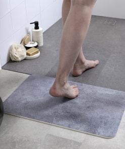 Diatomite Mat 39X60 Cm - Grey Concrete Imitation