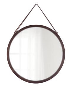 Round Hanging Mirror Diameter 38 Cm - Brown