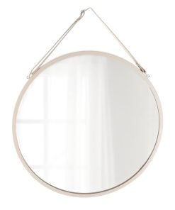 Round Hanging Mirror Diameter 38 Cm - Beige