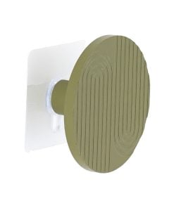 Engraved Bamboo/Wood Hook D 8Cm - Olive Green