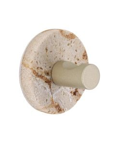 Gold Polyresin/Metal Single Hook 3M - Travertin Effect