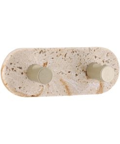 Gold Polyresin/Metal Double Hook 3M - Travertin Effect