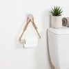 Rope And Bamboo Toilet Paper Unwelper On Sticker - Natural/Black