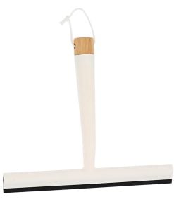 Pp/Tpr/ Bamboo Shower Wiper To Hang - Matt White