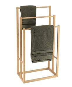 Bamboo Towel Rack With 3 Bars - Bamboo