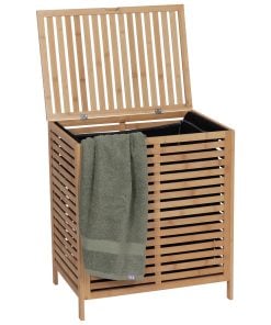 Mdf/Bamboo Laudry Basket - Bamboo