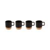 Coff 4 Esp Cup Blk Bamboo 12Cl Secret_De_Gourmet