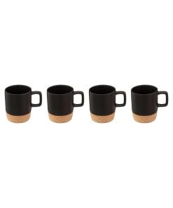 Coff 4 Esp Cup Blk Bamboo 12Cl Secret_De_Gourmet