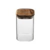 Jar Squa Glass+Aca 0.9L Hermet Five