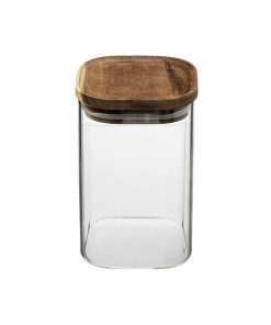 Jar Squa Glass+Aca 0.9L Hermet Five