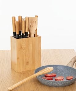 Bamboo 5 Knives Block+4 Uten Five