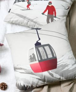 Coussin Valfrejus Rouge 50X50