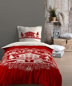 Parure Housse De Couette Valloire Rouge 140X200