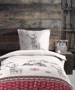 Parure Housse De Couette Bauges Rouge 140X200
