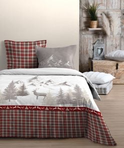 Parure Housse De Couette Chamousset Rouge 240X220