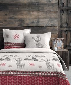 Parure Housse De Couette Bauges Rouge 240X220