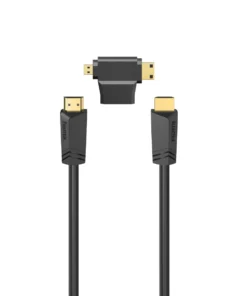 Hama High Speed ​​HDMI Cable, Male-Male, 1.5m+adapter