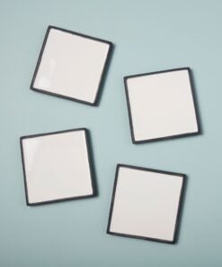 Aluminum And Enamel Coasters Set Of 4