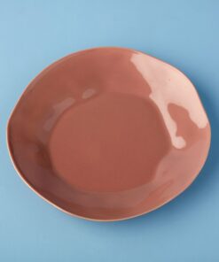 Stoneware Plate Terracota Rose