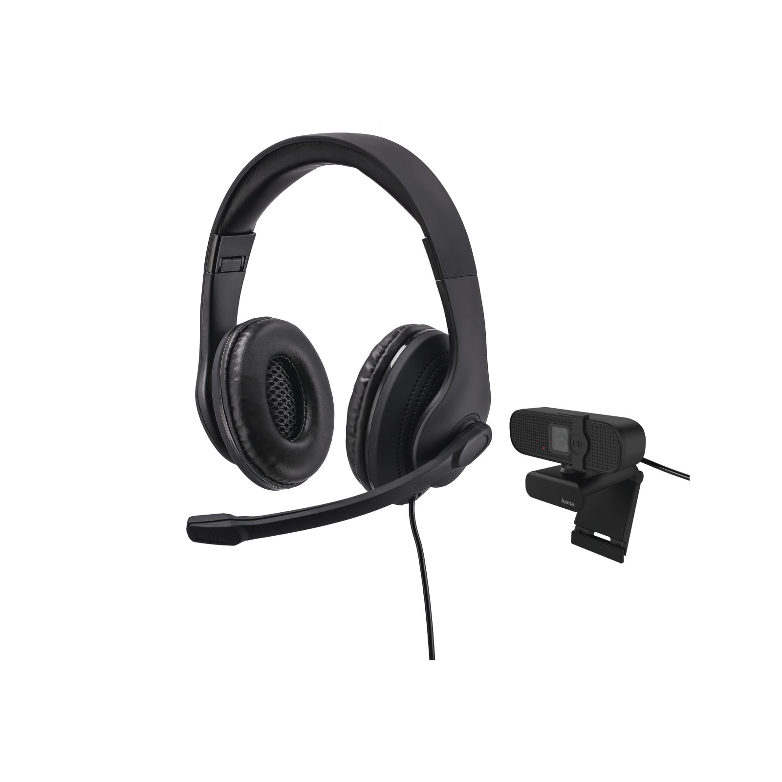 I136799 Hama Streaming PC Headset + Webcam Set HS-USB300 & C-400