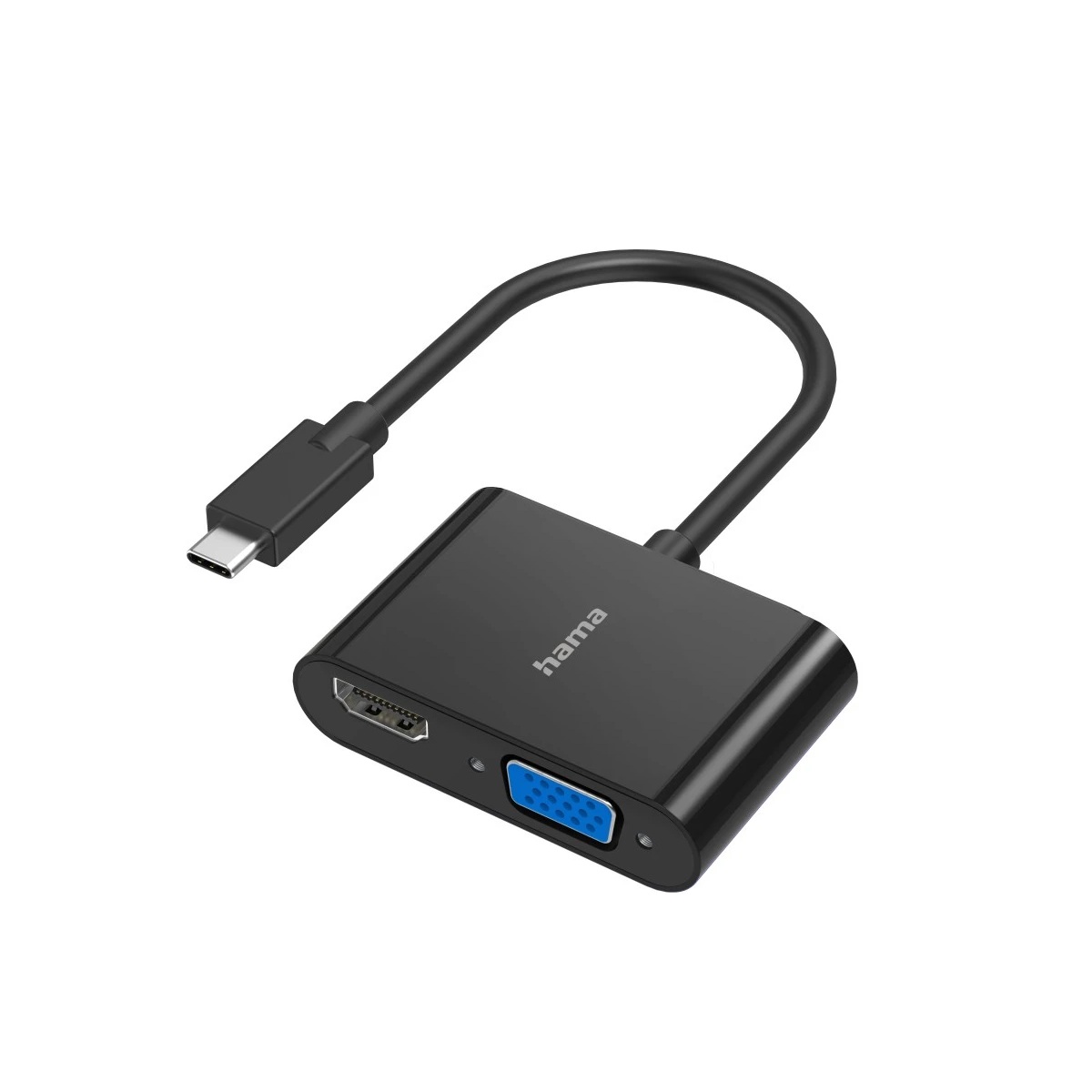 I136813 Hama Video Adapter 2in1, USB-C Plug - VGA & HDMI Ultra-HD 4K