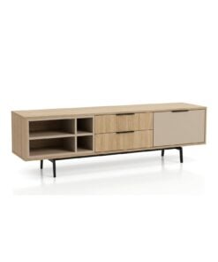 Tv Unit Wood Melanine Light Grey