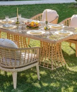 Rodos Dining Set with 8 chairs