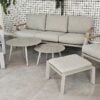 Aluminum set 3+1+1+2 footrest + 2 tables